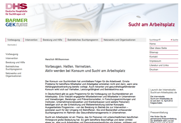 Sucht am arbeitsplatz