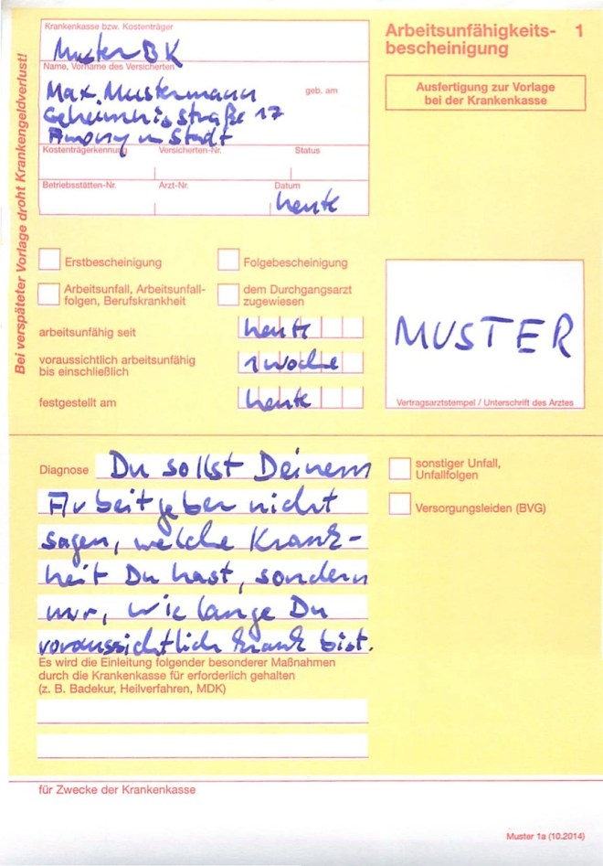 Krankmeldung