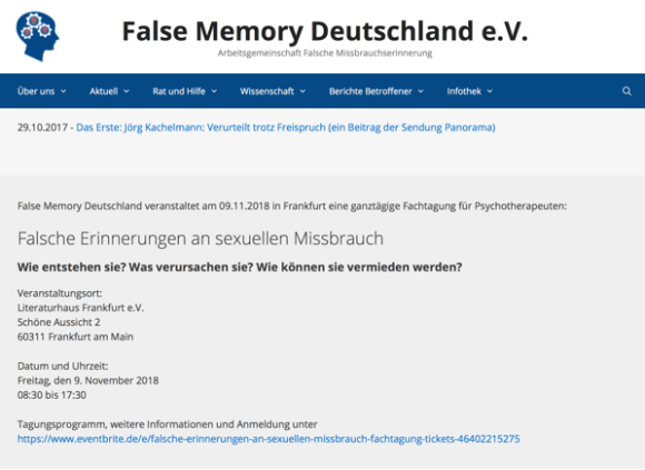 False Memory Deutschland  Arbeitsgemeinschaft falsche Missbrauchserinnerung 2018 09 13 09 57 58